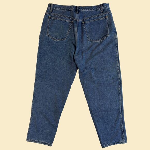 Vintage 90s fleece lined jeans, size 38 mens medium wash blue winter denim pants - Picture 8 of 8